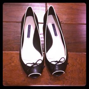Ralph Lauren Purple Label Black and White Flats